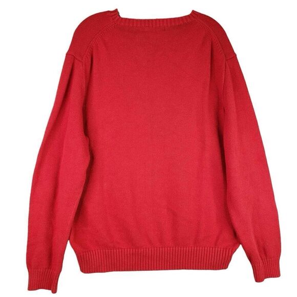 Polo Ralph Lauren Sweater Mens Crew Neck Pullover Red Vintage Chunky Size XXL - Picture 3 of 9